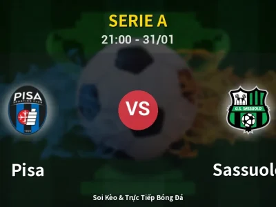🔴 Trực Tiếp: Pisa 0-1 Sassuolo – Link Xem Serie A (Full HD)