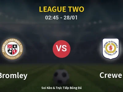 Kết Quả: Bromley 2-2 Crewe – Highlight & Bàn Thắng | League Two