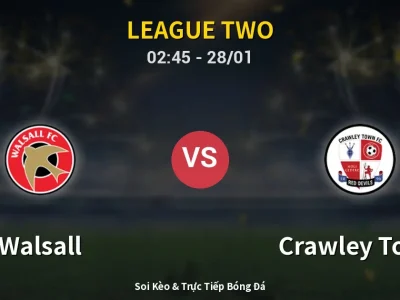 Kết Quả: Walsall 0-0 Crawley Town – Highlight & Bàn Thắng | League Two