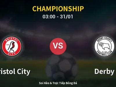 Kết Quả: Bristol City 0-5 Derby – Highlight & Bàn Thắng | Championship