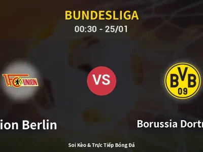 Kết Quả: Union Berlin 0-3 Borussia Dortmund – Highlight & Bàn Thắng | Bundesliga