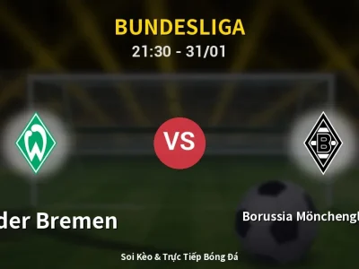🔴 Trực Tiếp: Werder Bremen 0-0 Borussia Mönchengladbach – Link Xem Bundesliga (Full HD)