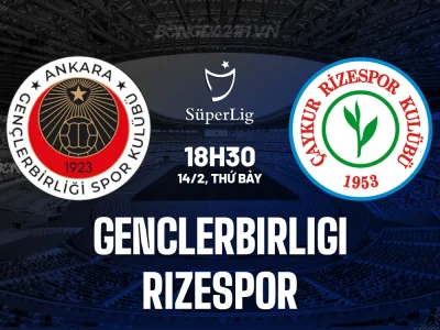 Genclerbirligi vs Rizespor: Chủ nhà ‘nóng’ sân Eryaman đối đầu đội khách sa sút