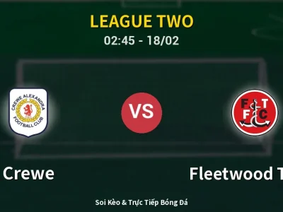 Kết Quả: Crewe 0-1 Fleetwood Town – Highlight & Bàn Thắng | League Two