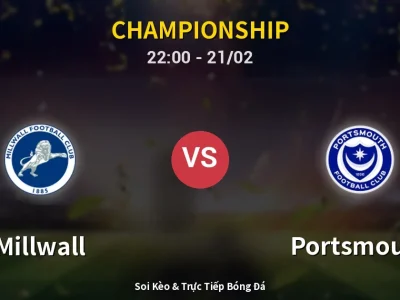 🔴 Trực Tiếp: Millwall 0-0 Portsmouth – Link Xem Championship (Full HD)