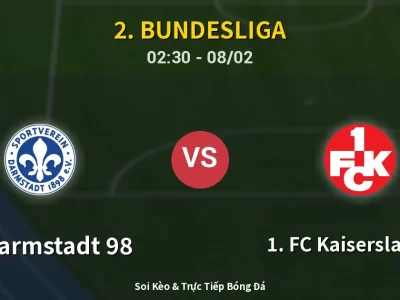 Kết Quả: SV Darmstadt 98 4-0 1. FC Kaiserslautern – Highlight & Bàn Thắng | 2. Bundesliga