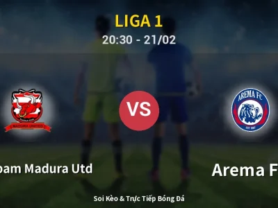 🔴 Trực Tiếp: Persepam Madura Utd 2-2 Arema FC – Link Xem Liga 1 (Full HD)