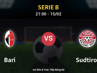 🔴 Trực Tiếp: Bari 1-2 Sudtirol – Link Xem Serie B (Full HD)