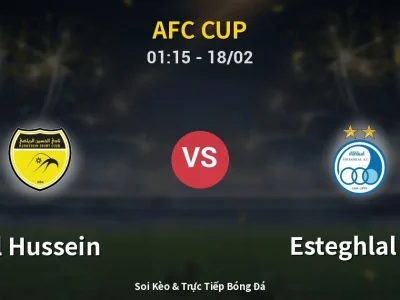 Kết Quả: Al Hussein 3-2 Esteghlal FC – Highlight & Bàn Thắng | AFC Cup