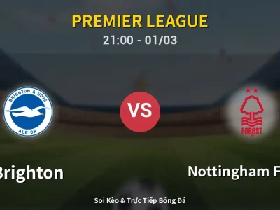 🔴 Trực Tiếp: Brighton 2-1 Nottingham Forest – Link Xem Premier League (Full HD)