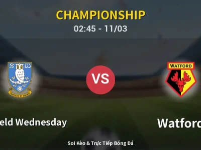 Kết Quả: Sheffield Wednesday 1-1 Watford – Highlight & Bàn Thắng | Championship