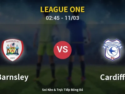 Kết Quả: Barnsley 1-1 Cardiff – Highlight & Bàn Thắng | League One