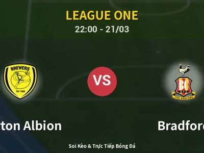 Soi Kèo Burton Albion vs Bradford – 22:00 21/03 | Nhận Định, Dự Đoán Tỷ Số