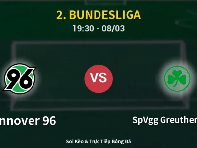 🔴 Trực Tiếp: Hannover 96 1-2 SpVgg Greuther Fürth – Link Xem 2. Bundesliga (Full HD)