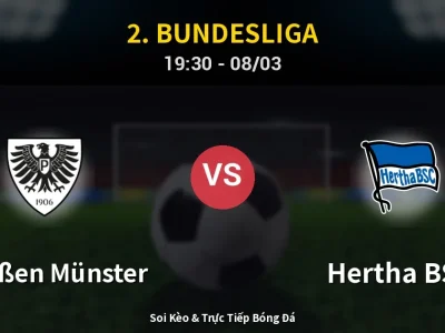 🔴 Trực Tiếp: Preußen Münster 1-1 Hertha BSC – Link Xem 2. Bundesliga (Full HD)