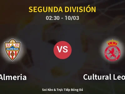 Kết Quả: Almeria 3-0 Cultural Leonesa – Highlight & Bàn Thắng | Segunda División