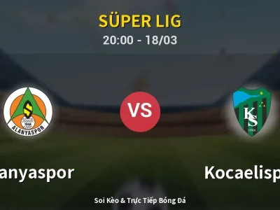 Kết Quả: Alanyaspor 5-0 Kocaelispor – Highlight & Bàn Thắng | Süper Lig