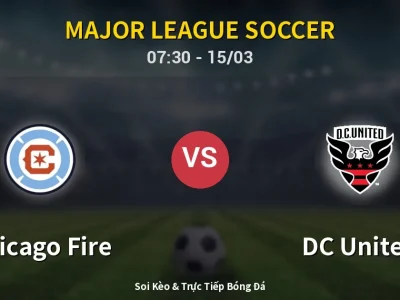 Soi Kèo Chicago Fire vs DC United – 07:30 15/03 | Nhận Định, Dự Đoán Tỷ Số