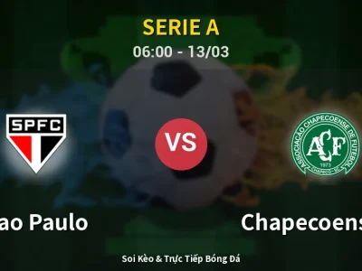 Kết Quả: Sao Paulo 2-0 Chapecoense-sc – Highlight & Bàn Thắng | Serie A