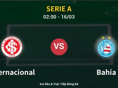 Kết Quả: Internacional 0-1 Bahia – Highlight & Bàn Thắng | Serie A