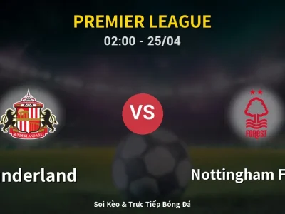 🔴 Trực Tiếp: Sunderland 0-0 Nottingham Forest – Link Xem Premier League (Full HD)