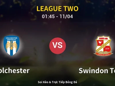 Soi Kèo Colchester vs Swindon Town – 01:45 11/04 | Nhận Định, Dự Đoán Tỷ Số