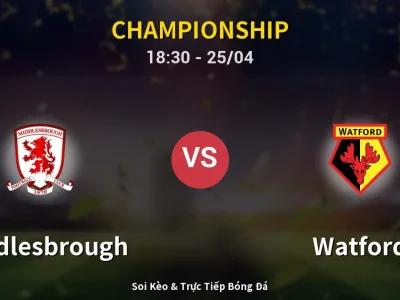 Soi Kèo Middlesbrough vs Watford – 18:30 25/04 | Nhận Định, Dự Đoán Tỷ Số
