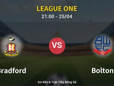 Soi Kèo Bradford vs Bolton – 21:00 25/04 | Nhận Định, Dự Đoán Tỷ Số