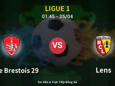 🔴 Trực Tiếp: Stade Brestois 29 1-0 Lens – Link Xem Ligue 1 (Full HD)