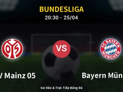 Soi Kèo FSV Mainz 05 vs Bayern München – 20:30 25/04 | Nhận Định, Dự Đoán Tỷ Số