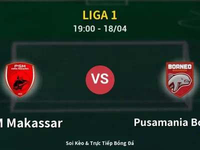 Soi Kèo PSM Makassar vs Pusamania Borneo – 19:00 18/04 | Nhận Định, Dự Đoán Tỷ Số