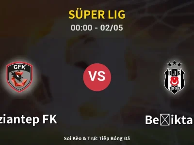 Kết Quả: Gaziantep FK 0-2 Beşiktaş – Highlight & Bàn Thắng | Süper Lig