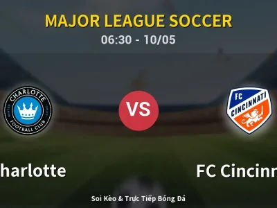 🔴 Trực Tiếp: Charlotte 0-1 FC Cincinnati – Link Xem Major League Soccer (Full HD)