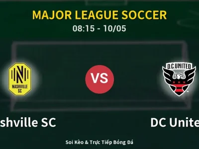 Soi Kèo Nashville SC vs DC United – 08:15 10/05 | Nhận Định, Dự Đoán Tỷ Số