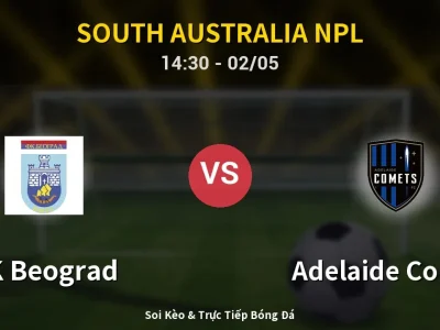Soi Kèo FK Beograd vs Adelaide Comets – 14:30 02/05 | Nhận Định, Dự Đoán Tỷ Số