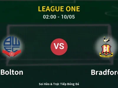Kết Quả: Bolton 1-0 Bradford – Highlight & Bàn Thắng | League One